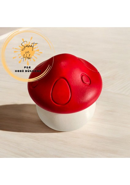 Mantar Tasarımlı Beton Mumluk ve Takı Kutusu, Şık ve Dekoratif Seçenek