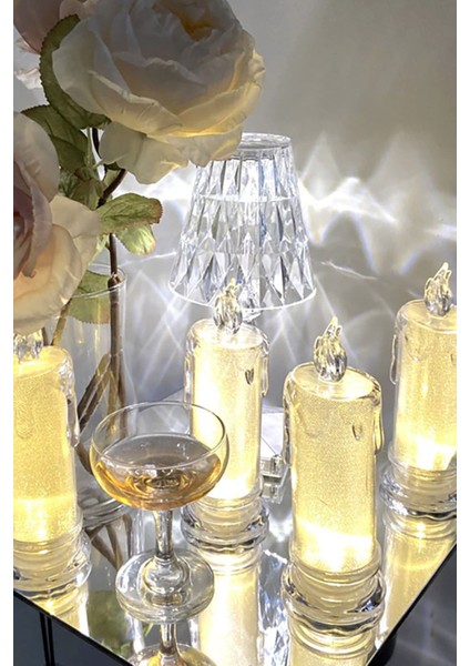 Sarı Pilli Dekoratif Mum, Romantik Ortam Için, 11 Cm, 1 Adet fiyatları