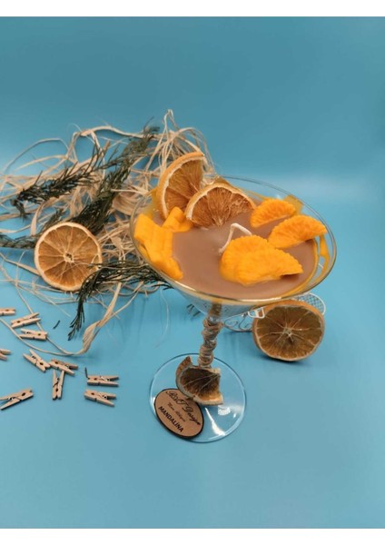 Canlandırıcı Mandalina Kokulu Soy Wax Mum, Turuncu Renkli ve Doğal Güzellik Sağlar. modelleri