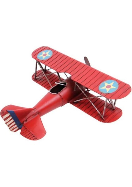 Şık Metal Uçak Biblo, Çift Kanatlı Dekoratif Aksesuar, Harika Hediye Seçeneği fiyatları