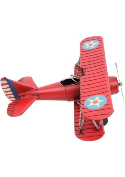 Şık Metal Uçak Biblo, Çift Kanatlı Dekoratif Aksesuar, Harika Hediye Seçeneği fırsatları