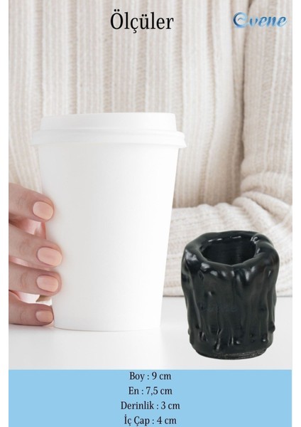 Şık Siyah Mumluk, Şamdan ve Tealight Mum ile Uyumlu, Modern Tasarım fiyatları