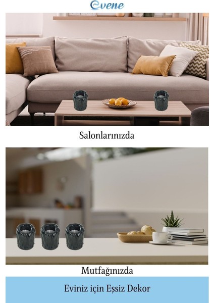Şık Siyah Mumluk, Şamdan ve Tealight Mum ile Uyumlu, Modern Tasarım modelleri