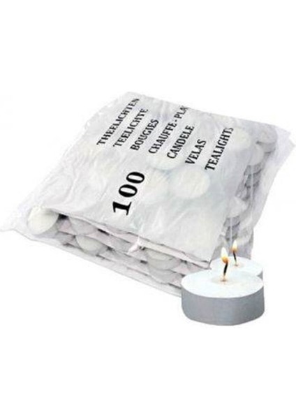 Beyaz Daire Model Tealight Mum 100'LÜ Asorti Paket, Şık ve Kullanışlı Dekoratif Ürün fiyatları