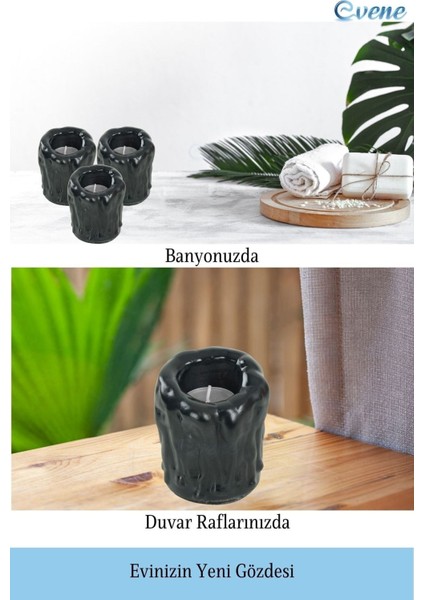 Şık Siyah Mumluk, Şamdan ve Tealight Mum ile Uyumlu, Modern Tasarım fırsatları