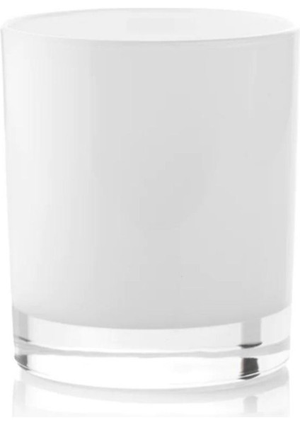 Beyaz Iç Boyama Düz Cam Bardak ve Mumluk Seti, 6 Adet, Şık ve Kullanışlı Tasarım