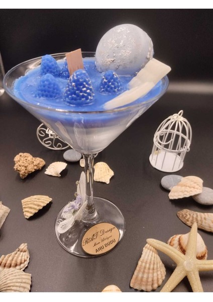 El Yapımı Mavi Kokulu Soywax Mum, Doğal ve Ferahlatıcı Atmosfer Yaratır fırsatları