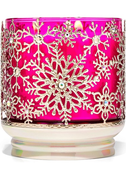 Parlak Metalik Kar Tanesi Mumluk, Zarif ve Şık Dekoratif Aksesuar