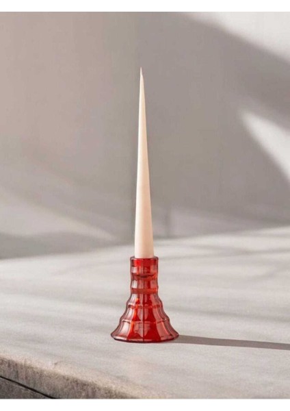 Kırmızı Şamdan Cam Tekli, Şık ve Zarif Dekoratif Aydınlatma Ürünü fiyatları