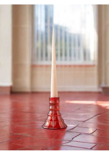 Kırmızı Şamdan Cam Tekli, Şık ve Zarif Dekoratif Aydınlatma Ürünü modelleri