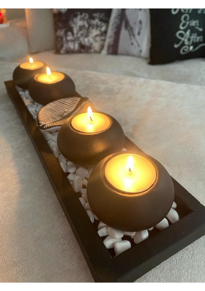 Siyah Dekoratif Mumluk, Tealight, Hediye, Tüm Parçalar Dahil indirimleri