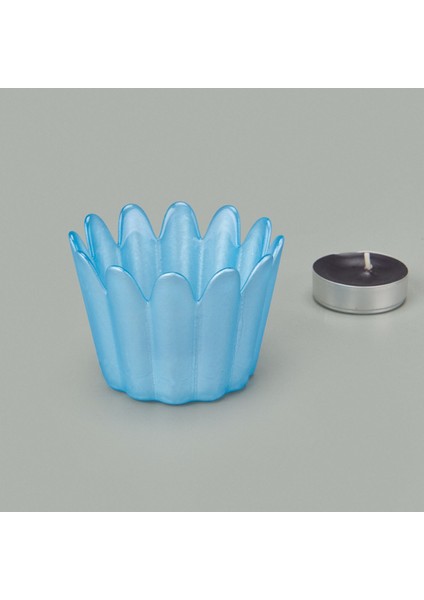 Mavi Tulu Mumluk 9 Cm, Şık ve Zarif Dekoratif Aksesuar
