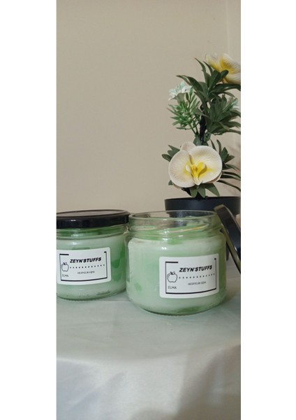 Elma Kokulu Şeffaf Kavanoz Mum, Ferah ve Sıcak Atmosfer Yaratır fiyatları