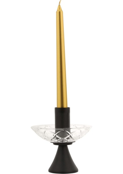 Şık Siyah Beyaz Mumluk ve Tabak Seti, Ev Dekorasyonu Için Ideal