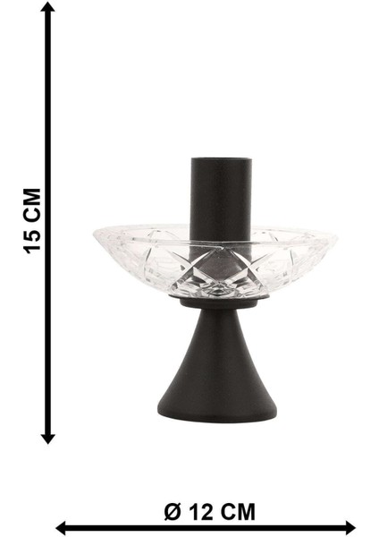 Şık Siyah Beyaz Mumluk ve Tabak Seti, Ev Dekorasyonu Için Ideal indirimleri