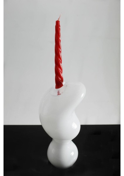 El Yapımı Kristal Ghost Mumluk, Şık ve Işıltılı Dekorasyon Parçası