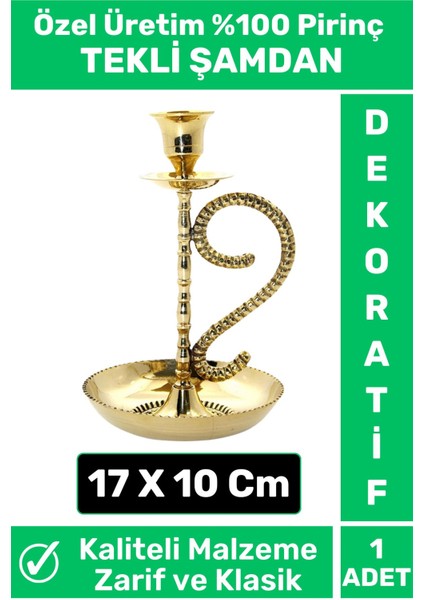 El Işçiliği Pirinç Mumluk, Renkli, Şık ve Dekoratif Tasarım