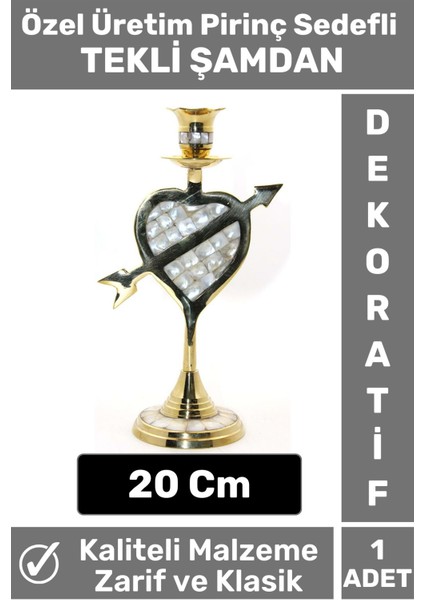 Çok Renkli Dekoratif Şık Tasarım Mumluk, Özel Seri, Pirinç ve Sedefli Detaylar