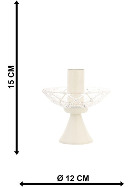 Beyaz Mumluk ve Tabak Seti, Şık ve Zarif Dekoratif Aksesuarlar indirimleri