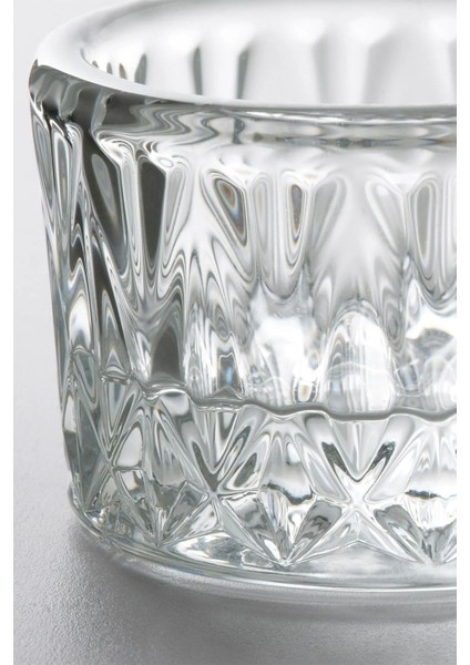 3'lü Cam Tealight Mumluk Seti, Şeffaf, 5 cm Çap, Şık Dekoratif Mumlukler fırsatları