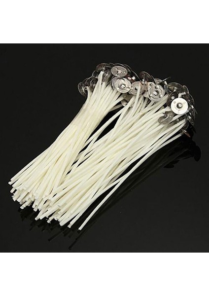 Beyaz Mum Fitili Kopçalı 50 Cm, 100 Adet Set indirimleri