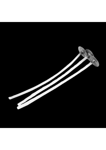 Beyaz Mum Fitili Kopçalı 50 Cm, 100 Adet Set