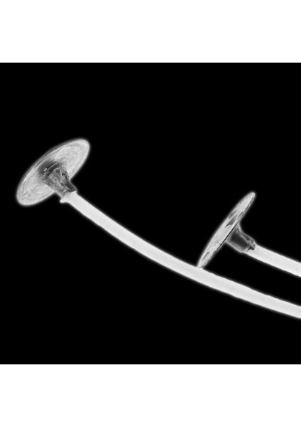 Beyaz Mum Fitili Kopçalı 50 Cm, 100 Adet Set
