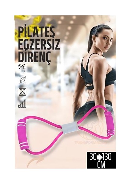 Pilates Egzersiz Direnç Lastiği 36-130 cm