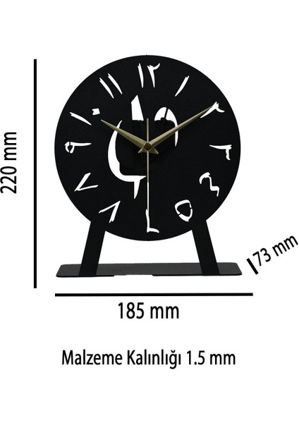 Şık Metal Masa Saati, Sessiz Mekanizmalı, Modern Tasarım, Siyah Renk. indirimleri