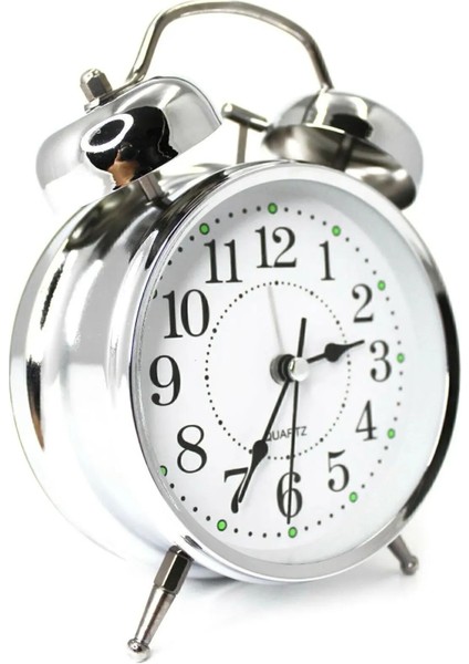 Büyük Boy Işıklı ve Alarmlı Gümüş Çalar Saat, Şık ve Kullanışlı Tasarım modelleri