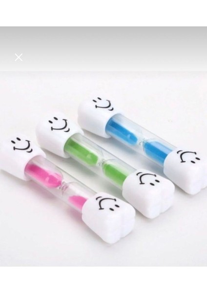 Gülen Yüz ve Neşeli Dişlerle 3 Adet 9 cm Kum Saati, Şık ve Kullanışlı Ürünler