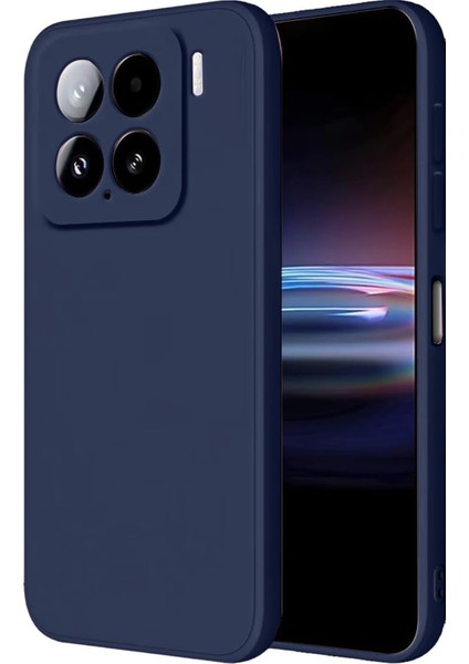 Xiaomi Mi 15 Pro Kılıf Nano Içi Kadife Silikon - Lacivert Drstr
