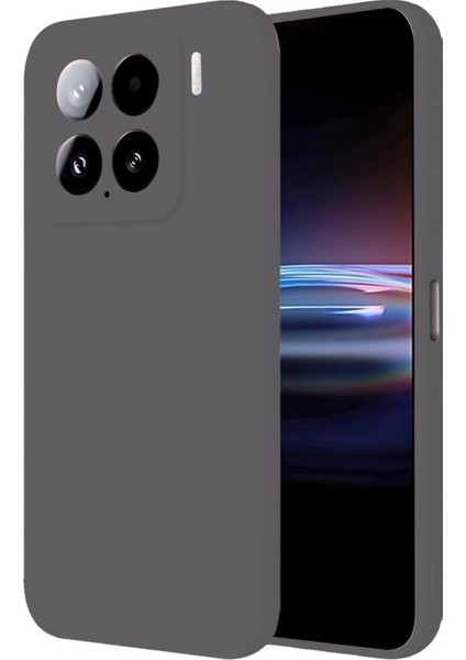 Xiaomi Mi 15 Pro Kılıf Nano Içi Kadife Silikon - Gri Drstr
