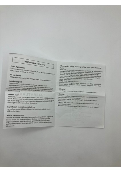 Türkçe Konuşan Siyah Masa Saati, Şık ve Kullanışlı Ev Dekoru Seçeneği