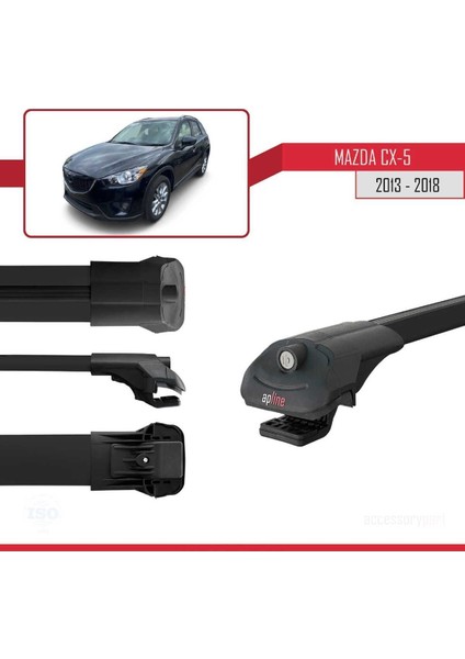 Mazda Cx-5 2013-2018 Arası ile Uyumlu Ace-1 Ara Atkı Tavan Barı Siyah