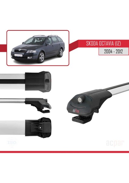 Skoda Octavia (1z) 2004-2012 Arası ile Uyumlu Ace-1 Ara Atkı Tavan Barı Gri modelleri