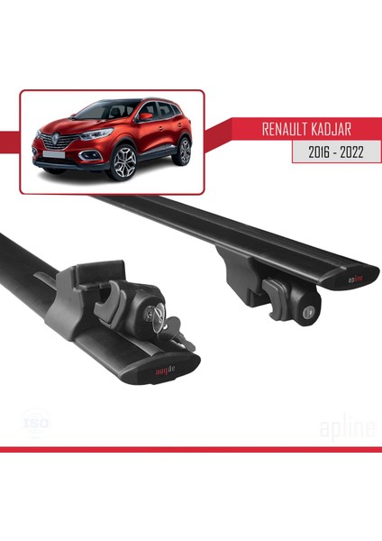 Renault Kadjar 2015-2022 Arası ile Uyumlu Hook Model Ara Atkı Tavan Barı Siyah 2 Adet indirimleri