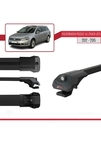 Volkswagen Passat Alltrack (B7) 2012-2015 Arası ile Uyumlu Ace-1 Ara Atkı Tavan Barı Siyah modelleri