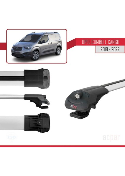 Opel Combo (E) 2019-2022 Arası ile Uyumlu Ace-1 Ara Atkı Tavan Barı Gri