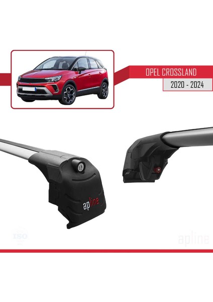 Opel Crossland 2020 ve Sonrası ile Uyumlu Ace-2 Ara Atkı Tavan Barı Gri 2 Adet