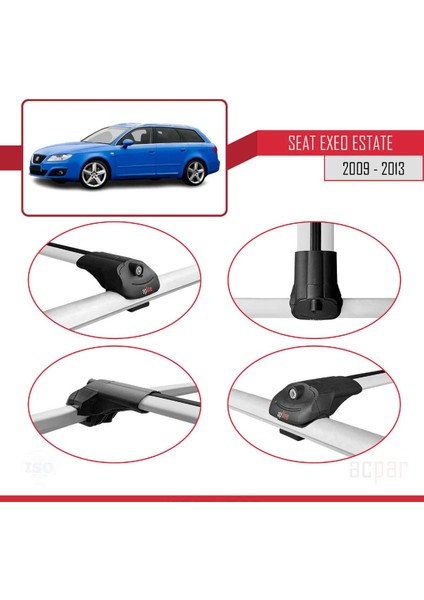 Seat Exeo 3r9 2009-2013 Arası ile Uyumlu Ace-1 Ara Atkı Tavan Barı Gri 3 Adet Bar fırsatları