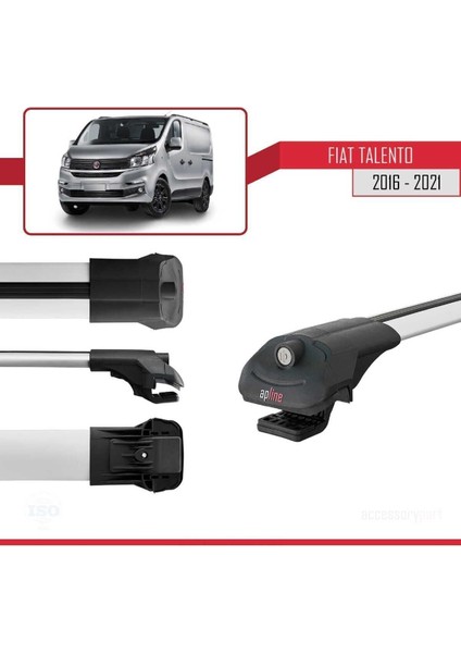 Fiat Talento 2016-2021 Arası ile Uyumlu Ace-1 Ara Atkı Tavan Barı Gri 3 Adet Bar