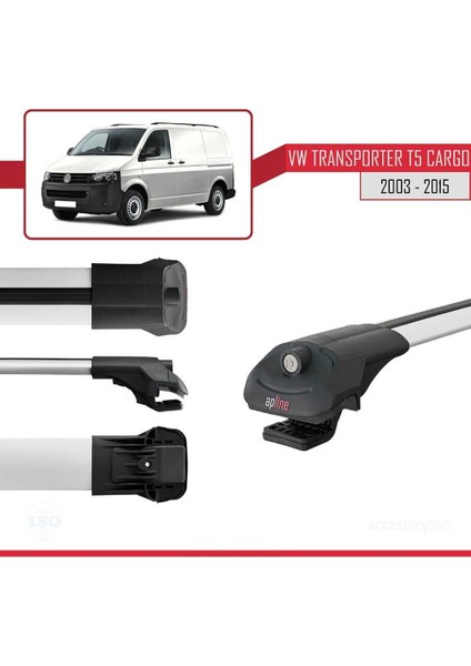 Volkswagen Transporter (T5) 2003-2015 Arası ile Uyumlu Ace-1 Ara Atkı Tavan Barı Gri 3 Adet Bar modelleri