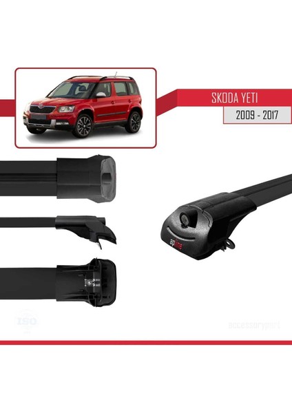 Skoda Yeti 2009-2017 Arası ile Uyumlu Ace-1 Ara Atkı Tavan Barı Siyah modelleri