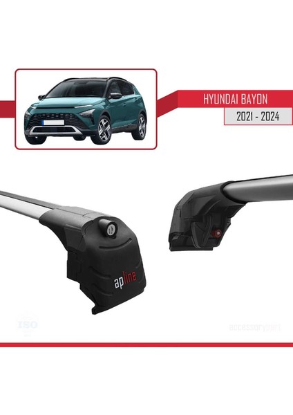 Hyundai Bayon 2021 ve Sonrası ile Uyumlu Ace-2 Ara Atkı Tavan Barı Gri modelleri