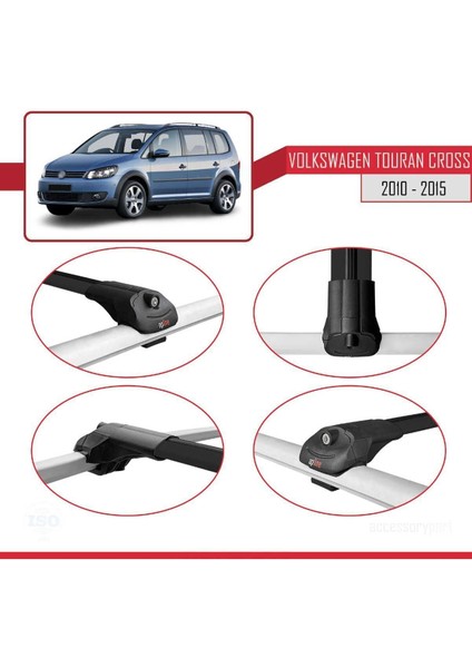 Volkswagen Touran 2010-2015 Arası ile Uyumlu Ace-1 Ara Atkı Tavan Barı Siyah 3 Adet Bar fırsatları