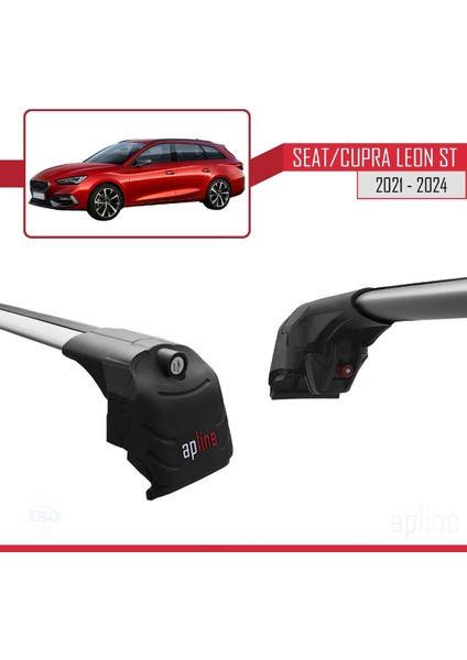 Seat/cupra Leon 4 St 2021 ve Sonrası ile Uyumlu Ace-2 Ara Atkı Tavan Barı Gri 2 Adet