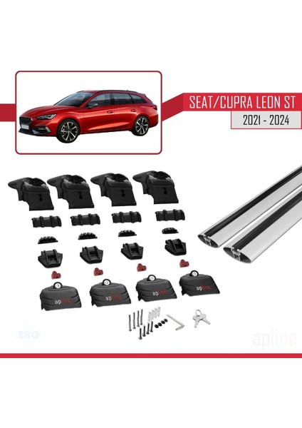 Seat/cupra Leon 4 St 2021 ve Sonrası ile Uyumlu Ace-2 Ara Atkı Tavan Barı Gri 2 Adet