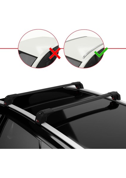 Volkswagen Tiguan 2007-2016 Arası ile Uyumlu Ace-2 Ara Atkı Tavan Barı Siyah fiyatları