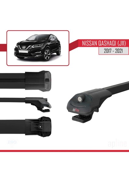 Nissan Qashqai 2017-2021 Arası ile Uyumlu Ace-1 Ara Atkı Tavan Barı Siyah modelleri